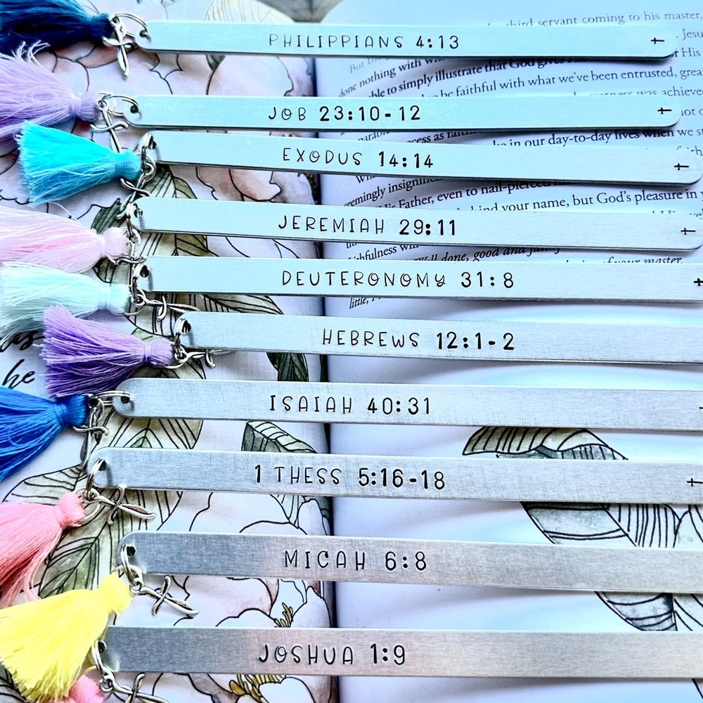 Bible Verse Bookmark - Hand Stamped Bookmark - Bookmark - Christian Gifts Bible